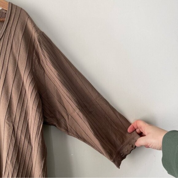 Ideology brown silk blend scoop neck boxy lightweight sweater top size 3X - Picture 4 of 8